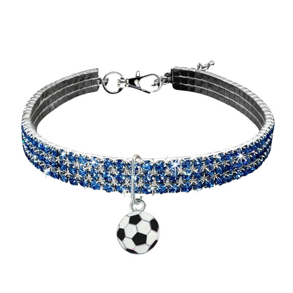 New Football Collection Pet Dog & Cat Necklace 3 Colours Rhinestone Diamond Collar Pet Accessories Pet Supplies