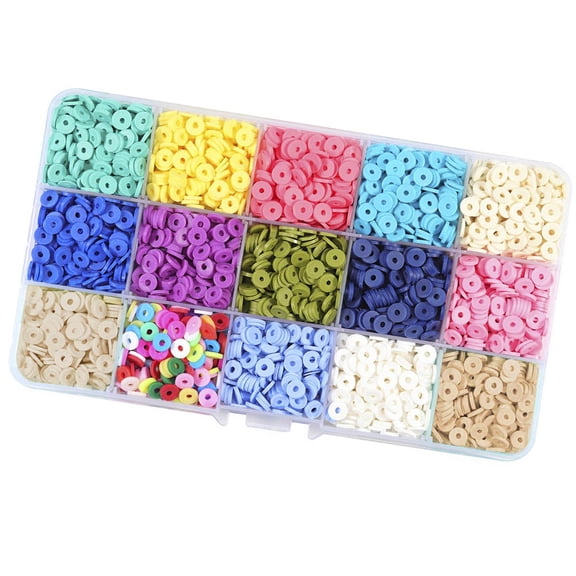HOOWIFFY 3600Pcs Round Soft Clay Beads Assorted Colors for Crafts Jewelry Making