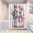 thumbnail image 3 of Shower Curtain Set 4 Piece for Bathroom Decoration, Butterflies and Flowers Bathroom Sets with 1 Fabric Shower Curtain and 3 Non-Slip Bathroom Rugs Accessories with Hooks, 3 of 8
