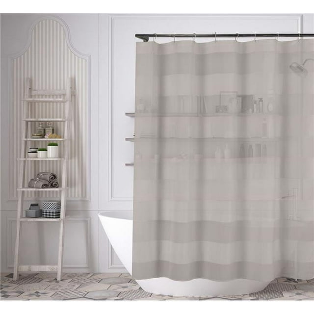 Accueil Maison CAPR 10923D12 Tissu Rideau de Douche - Rayure Semi-Transparente - 70 x 72 x L - Gris