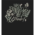 thumbnail image 4 of Grow Inspirational Vintage Botanicals Adult Black Crew Neck Short Sleeve Tee-Medium, 4 of 4