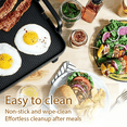 thumbnail image 6 of Electric Griddle with Nonstick Cooking Surface, Tabletop Grill for Breakfast, Black, 6 of 18