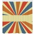 thumbnail image 3 of Vintage Rainbow Shower Curtain, Hand Drawn Style Burst of Colorful Sunbeams with Grunge Effect Retro Design, Fabric Bathroom Set with Hooks, 69W X 75L Inches Long, Multicolor, by Ambesonne, 3 of 3