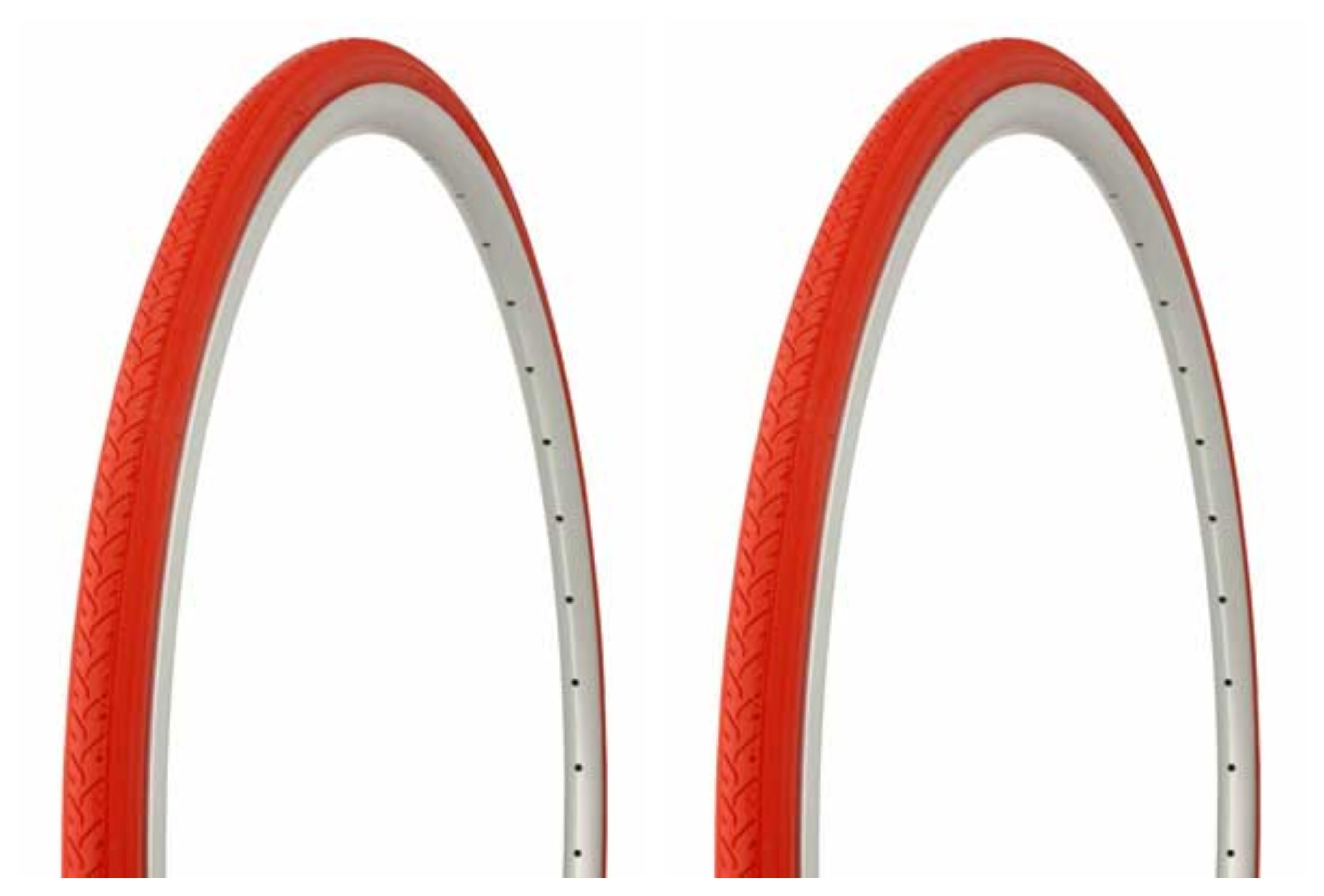 Tire set. 2 Tires. Two Tires Duro 700 x 25c Red/Red Side Wall HF187