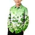 thumbnail image 2 of KyCheLot Boys St Patrick's Day Shirt Printed Button down Shirts Casual Long Sleeve Blouse 3-16 Years, 2 of 7