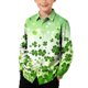 thumbnail image 1 of Blusa y camisa de manga larga con cuello vuelto para niños, camisa informal de moda para niños y niñas, camisa de manga larga con estampado del Día de San Patricio, camisa de manga larga con cuello vu, 1 of 9