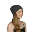 thumbnail image 1 of Soft Ribbed Slouchy Beanie - Dark Grey, 1 of 2