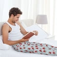 thumbnail image 5 of Honiee Hand Drawn Strawberry for men - a sleek fusion of Straight Pajama Pants, versatile Lounge Pants, and cozy Sleepwear, all rolled into one-Large, 5 of 6