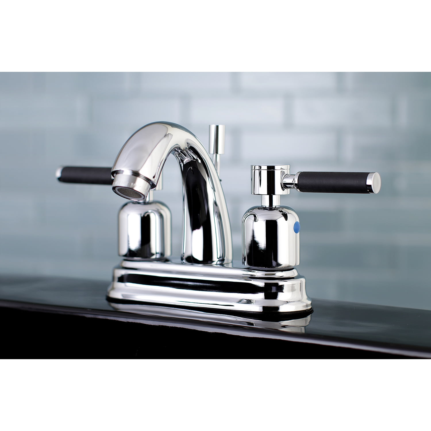 Kingston Brass FB5611DKL 4 in. Centerset Bathroom Faucet, Polished Chrome