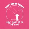 thumbnail image 3 of Wild Bobby, Can't Work Today My Arm Is In A Cast, Fishing, Women Racerback Tank Top, Raspberry, X-Large, 3 of 5