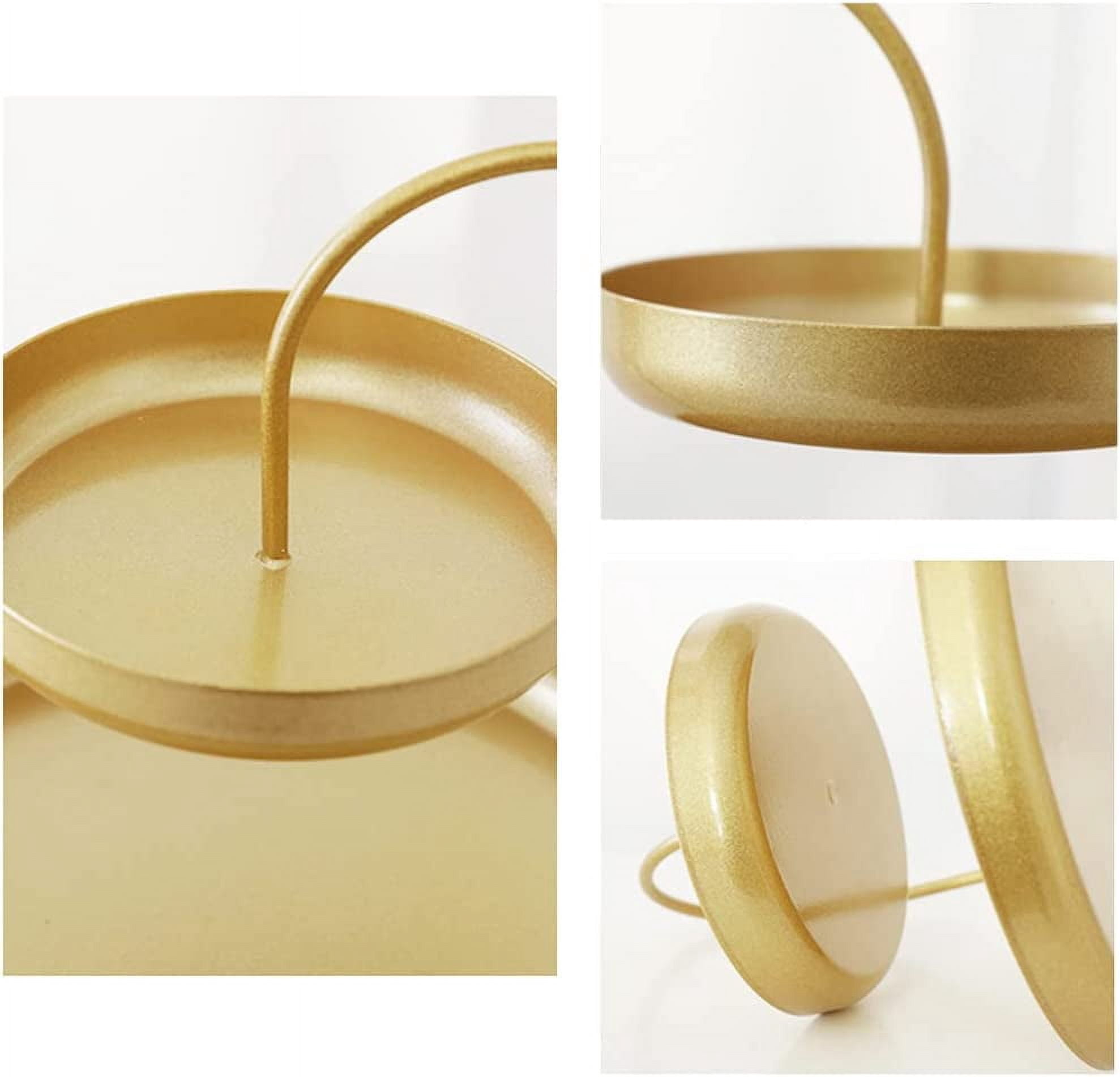 3-Tier Round Gold Jewelry Tray Organizer with Curved Lip, 12 Inch Decorative Vanity Tray Platter Necklace Holder, Multi et-029443-FBM-pt 0