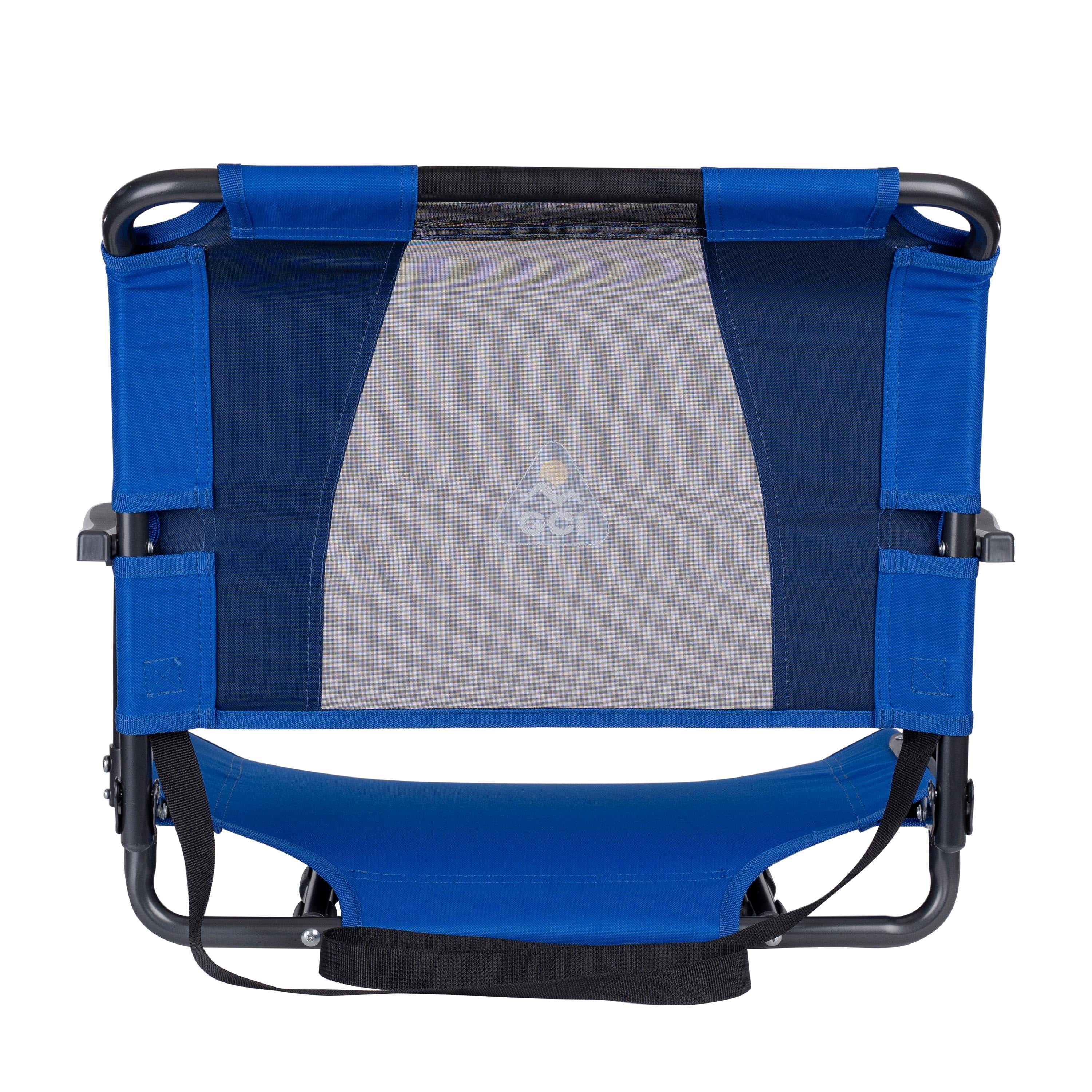 GCI Outdoor Big Comfort Stadium Seat with Armrests Cobalt Bleacher Chair for Back Support