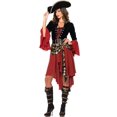 thumbnail image 3 of Conjunto de 3 piezas de disfraz de Piratas del Caribe, disfraz de reina de Halloween con calavera dorada, disfraz de pirata de lujo para adultos, 3 of 5
