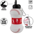 thumbnail image 5 of Collapsible Silicone Baseball Water Bottle Maccabi Art, 1 Liter, 5 of 5