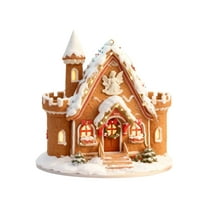 Virelaxpo Acrylic Christmas Snow Hut Hanging Decor, 8cm Festive Ornament for Tree and Indoor Display, Pattern Variety Design