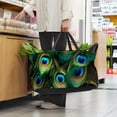 thumbnail image 6 of Peacock Feathers Large Capacity Foldable Reusable Oxford Cloth Storage Box: Ideal for Beach Days, Picnics, and Picnic Baskets, 6 of 7
