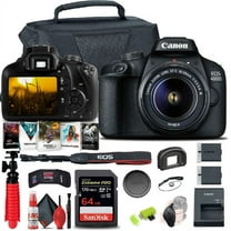 Canon EOS 4000D / Rebel T100 DSLR Camera with 18-55mm Lens   64GB Card   More (International Version)