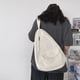 thumbnail image 1 of Mochila cruzada unicolor Unisex, bolso escolar de ocio con una sola correa para parejas y mujeres, gran capacidad de viaje, Retro para estudiantes, Ulzzang Fivean unisex, 1 of 2