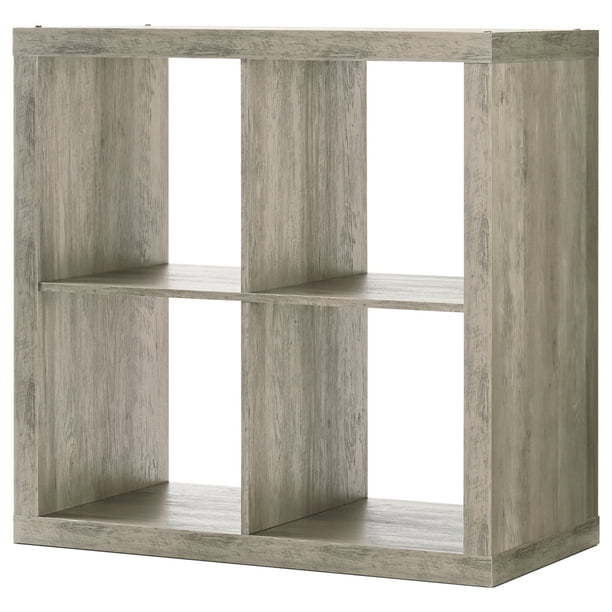Better Homes & Gardens 4Cube Storage Organizer, Rustic Gray
