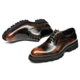thumbnail image 6 of Santimon Brown Oxford Shoes for Men Classic Lace up Casual Shoes Timeless Dress Shoes for Wedding Gatherings US 7, 6 of 8