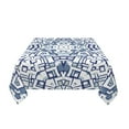 thumbnail image 3 of YFYANG Square Polyester Table Cloth, 60" x 60" Reusable Table Cover Kitchen Dining Room Blue Geometric Art Decorative Tablecloths for Tables of 2-4 People, 3 of 8