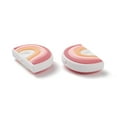 thumbnail image 2 of 15pcs Silicone Beads Rainbow Shaped Pale Violet Red 18x25x9mm Hole: 2mm, 2 of 3