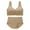 Khaki, variant on Ohufall Bra and Panty Sets for Women Plus Size Women's Wireless Bra with Seamless Smooth Comfort T Shirt Bra Corset Bras for Women Bra and Panty Two Piece Sets