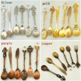 thumbnail image 1 of 6Pcs/Set Retro Palace Cutlery Alloy Tea Coffee Spoons Fork Dinnerware Tableware, 1 of 10