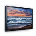 thumbnail image 3 of Designart 'The Blue Ocean In Sunset Evening II' Nautical & Coastal Framed Canvas Wall Art Print, 3 of 5
