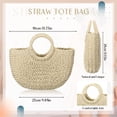 thumbnail image 2 of Bolsa Tote de Paja Frienda para el Verano y Playa, Hecha a Mano para Mujeres, 2 of 7