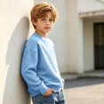 thumbnail image 6 of Abcomgle Boys Shirts Long Sleeve 10-12 Thermal Waffle Crewneck Tshirts for Boys Winter Basic Top for Boys Warm Boys Tee Tops, 6 of 8