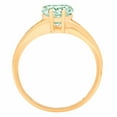 thumbnail image 3 of 1 ct Heart Cut Simulated Green Diamond Solitaire 18K Yellow Gold Womens Engagement Ring, 3 of 4