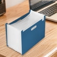 thumbnail image 1 of Organizador de archivos de acordeón shamjiam Carpeta expandible Azul profundo, 1 of 8