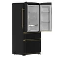 thumbnail image 2 of Forno Luigi 33-Inch French Door Refrigerator, 18 cu.ft, Black Finish, Antique Brass Handles, ENERGY STAR Certified, 2 of 11