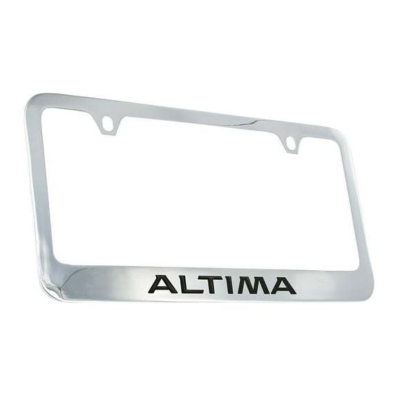 Nissan Altima chrome plated metal license plate frame holder 2 hole
