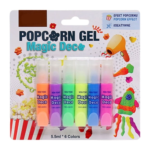 Puffy 3D Art Pens For Kids Adults Popcorn Drawing Marker DIY Raised Sticks Craft For Ceramic Party School Projects(2ml)