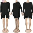 thumbnail image 4 of Ensemble 2 Pcs Grande Taille d'Été pour Femmes Hauts à Manches Courtes et Shorts S5TG, 4 of 9