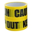 thumbnail image 1 of MasteelfCA 2 Rolls Caution Tape Danger Isolation Tape Weatherproof Yellow Caution Tape Roll (100M/roll), 1 of 7