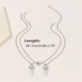thumbnail image 5 of SIEYIO 2Pieces Crystal Necklace Hexagonal Pendant Gemstone Magnet Heart Pendant Necklace Jewelry for Women Birthday Gifts, 5 of 10