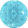 thumbnail image 1 of Ahgly Company Indoor Round Abstract Light Blue Contemporary Area Rugs, 6' Round, 1 of 4