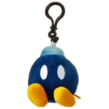 Nintendo Mario Kart Club Mocchi-Mocchi- Collectible Clip-On - Bomb Stuffed Toy, Blue