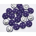 thumbnail image 4 of IBA Indianbeautifulart Blue 2 Holes Canvas Round Buttons For Sewing 1 Inch Artistic Floral Shirting Printed Handmade Decorative Buttons Pack Of 50, 4 of 7