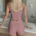 thumbnail image 2 of FAHXNVB Womens Pajamas Set Casual Cute Hearts Printed Sleepwear Soft Pj Sets 2 Piece Sleeveless Cami Top and Shorts Loungewear S-XXL, 2 of 6