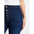 thumbnail image 2 of Time and Tru Women's Patch Pocket Flare Jeans, 31" Inseam, Sizes 0-22, 2 of 6