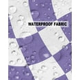 thumbnail image 5 of Pack of 2 Outdoor Pillow Covers, Purple White Block Lattice Plaid Waterproof Square Throw Pillowcase Cushion Decorative Pillow Covers for Couch Patio Tent, 16x16 in, 5 of 6