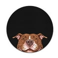 thumbnail image 2 of WIRESTER 7.88 in Round Mouse Pad with Non-Slip Rubber Base for Computers, Laptop, Office & Home - Smiling Red Pit Bull Dog, 2 of 5