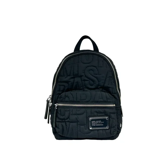 Marc Jacobs Small Black Quilted Backpack Bookbag