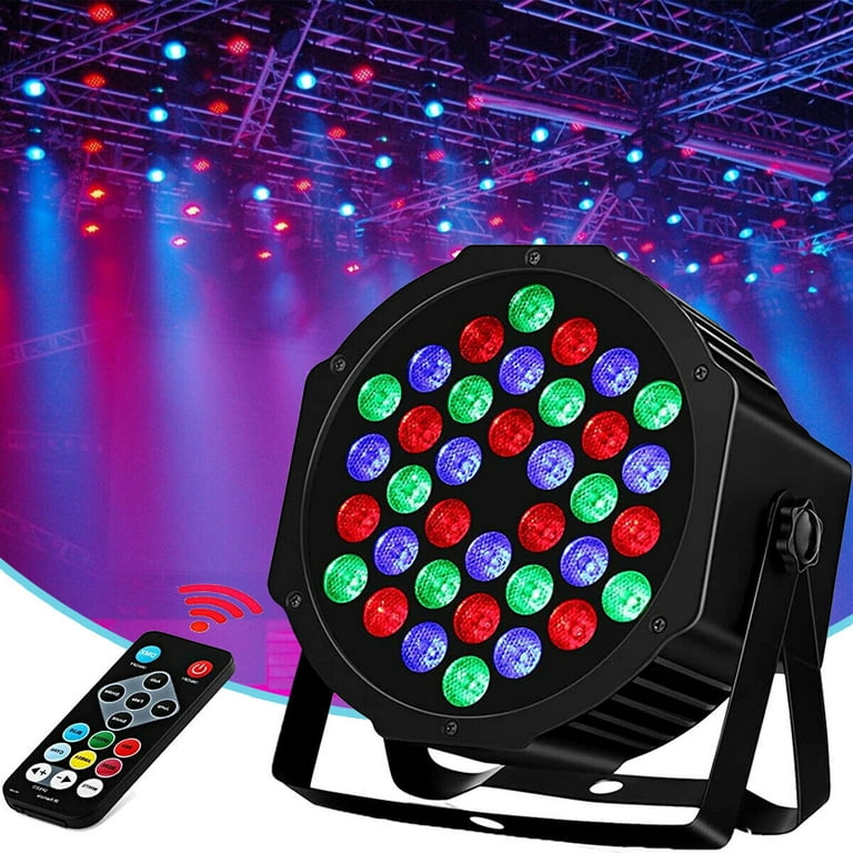 Stage Lights 36 LED Par Lights with Wireless Remote Sound Activated DMX  Control for DJ Party Effect Lighting
