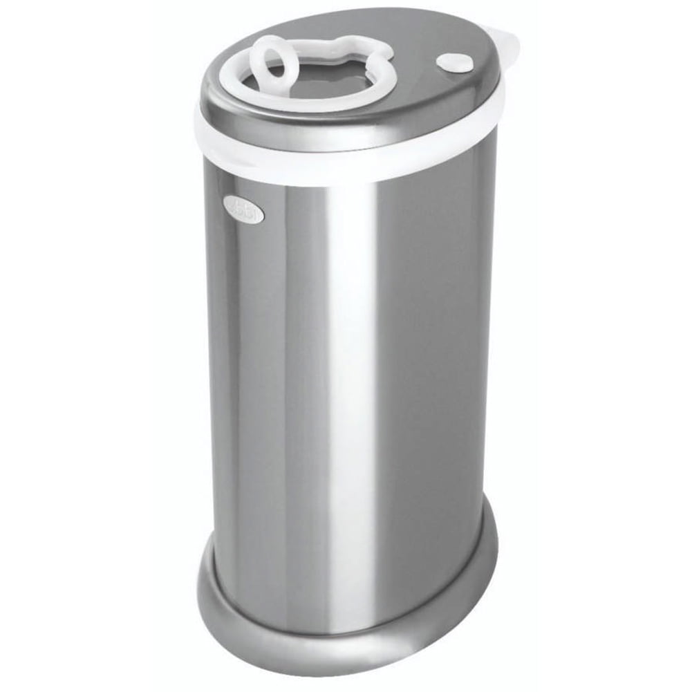 UBBI Deluxe Edition Metallic Stainless Diaper Pail Chrome Walmart