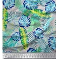 thumbnail image 1 of Soimoi Crepe Silk Fabric Leaves Tropical Printed Craft Fabric by the Yard 42 Inch Wide, 1 of 1